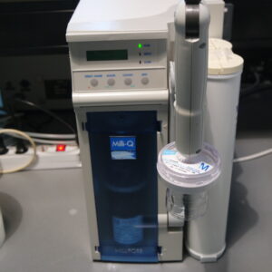 We offer a used water purification system Milli-Q academic for sale. The system was tested in our laboratory and is in a good state. Price 700 €