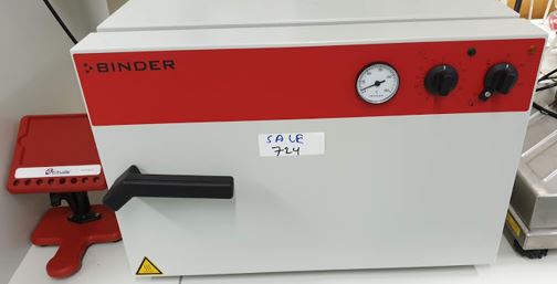 Our offered used heating oven Binder E28 makes it possible to apply a great range in temperatures. Temperature up to 230 degrees Celsius. Now €500