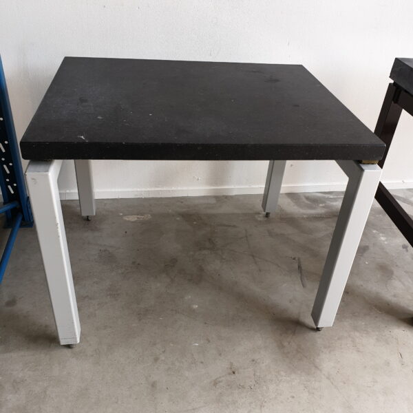 Used laboratory weighing table, granite top