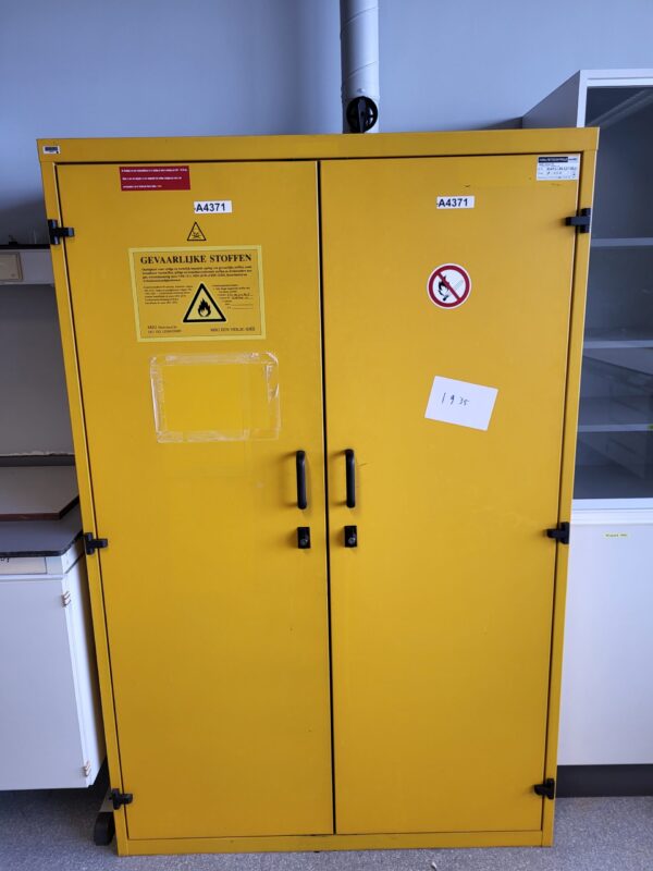 Used MSG chemical storage cabinet