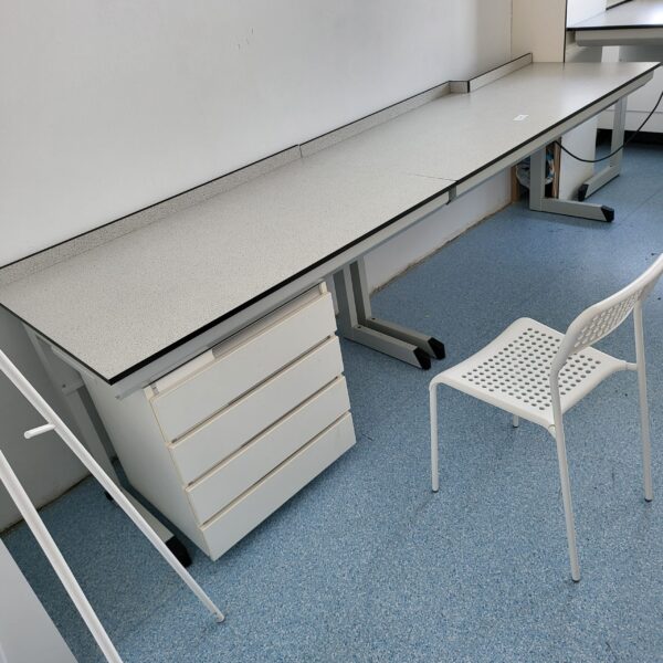 Used S+B Laboratory wall table (278 cm)