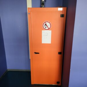 Used Schramm safety cabinet for compressed gas cylinders