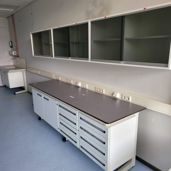Used S+B Laboratory wall table (250 cm)