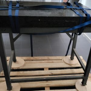 Used laboratory weighing table, granite top