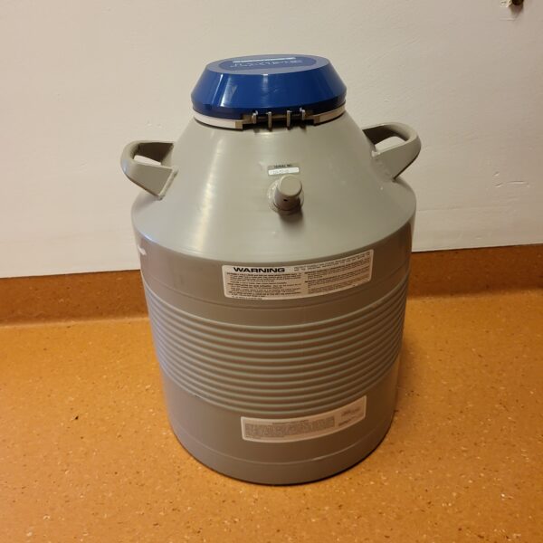 Te koop tweedehands Taylor Wharton 34XT vloeibaar stikstof Dewar vat, inclusief canisters en rietjes, Prijs €500