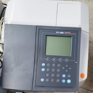 For sale used Shimadzu UV-1800 spectrophotometer. Tested and in a good condition. Lamps relatively new. Price €1250.