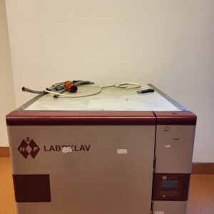 Used SHP Laboklav 160 MS FA Tabletop Autoclave with 160 L chamber, rapid recooling, counter pressure and FA exhaust filtration. Price €5000