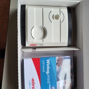 Tweedehands ebro EBI 11 temperatuurloggerset met 6 geteste loggers, IF-100 USB-interface, Winlog.med software en AL 113 batterijset. Nieuw €17000, nu €7500.